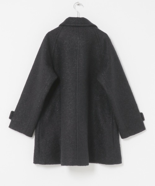 URBAN RESEARCH ROSSO WOMEN（アーバンリサーチ　ロッソ）の「ブークレステンカラーミドルコート（ステンカラーコート・レディース・ブラック/ブラウン・FREE）」の7枚目の写真