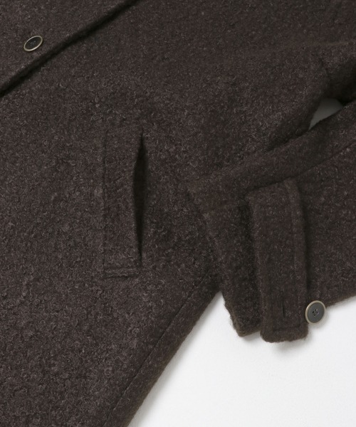 URBAN RESEARCH ROSSO WOMEN（アーバンリサーチ　ロッソ）の「ブークレステンカラーミドルコート（ステンカラーコート・レディース・ブラック/ブラウン・FREE）」の11枚目の写真