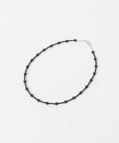 URBAN RESEARCH ROSSO WOMEN(アーバンリサーチ ロッソ)の「LAPUIS SV ROUND STONE NECKLACE(ネックレス・レディース・ブラック/ホワイト・-)」の1枚目の写真