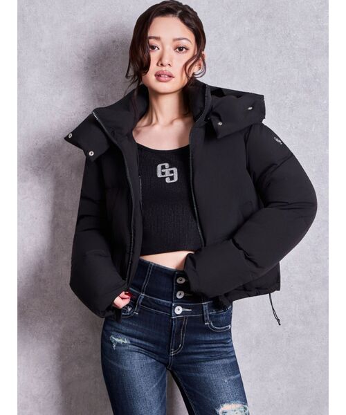 GYDA(ジェイダ)の「GGロゴラインストーンラメテレコ long sleeveトップス/ロンT(Tシャツ/カットソー・レディース・グレー/ブラック/オフホワイト・FREE)」の14枚目の写真