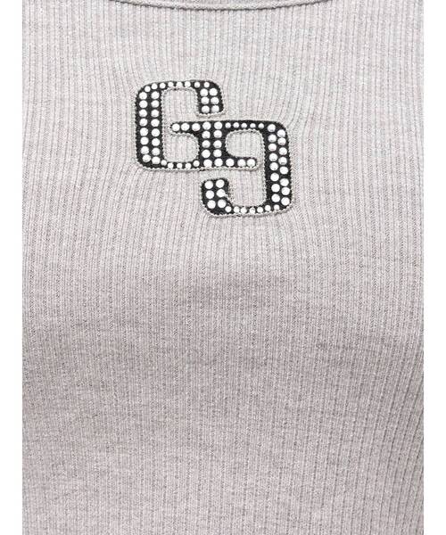 GYDA(ジェイダ)の「GGロゴラインストーンラメテレコ long sleeveトップス/ロンT(Tシャツ/カットソー・レディース・グレー/ブラック/オフホワイト・FREE)」の21枚目の写真
