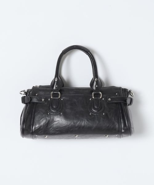 JEANASIS(ジーナシス)の「ヴィンテージバレルボストンBAG/1077740(ボストンバッグ・レディース・ブラウン/ブラック/レッド系その他・FREE)」の6枚目の写真