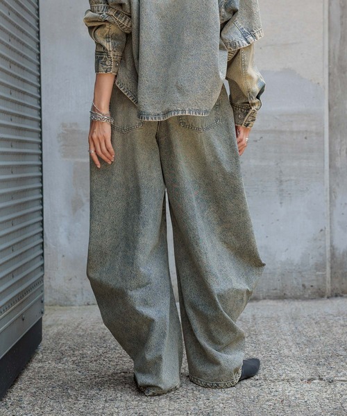 HEREIAM(ヘレイアム)の「【HEREIAM】ドレープデニムパンツ(デニムパンツ・レディース・ブルー系/ブラウン系/インディゴブルー・SMALL/MEDIUM)」の21枚目の写真