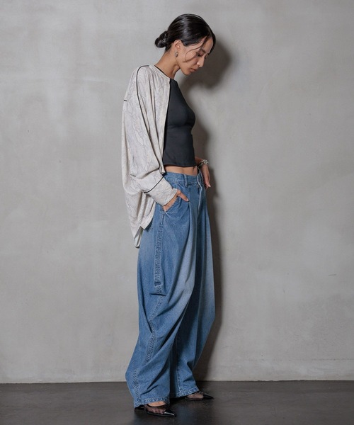 HEREIAM(ヘレイアム)の「【HEREIAM】ドレープデニムパンツ(デニムパンツ・レディース・ブルー系/ブラウン系/インディゴブルー・SMALL/MEDIUM)」の10枚目の写真