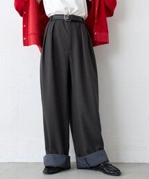 【UNISEX】チェック柄ロールアップスラックス