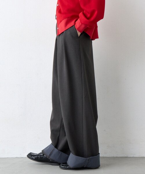 CIAOPANIC TYPY（チャオパニックティピー）の「【UNISEX】チェック柄ロールアップスラックス（その他パンツ・レディース・グレー/ブラウン・LARGE/MEDIUM）」の14枚目の写真