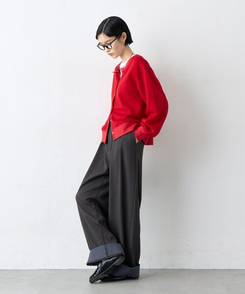 CIAOPANIC TYPY（チャオパニックティピー）の「【UNISEX】チェック柄ロールアップスラックス（その他パンツ・レディース・グレー/ブラウン・LARGE/MEDIUM）」の6枚目の写真