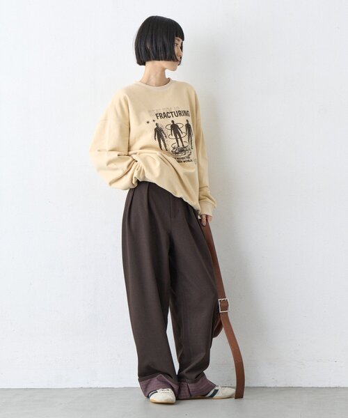 CIAOPANIC TYPY（チャオパニックティピー）の「【UNISEX】チェック柄ロールアップスラックス（その他パンツ・レディース・グレー/ブラウン・LARGE/MEDIUM）」の4枚目の写真