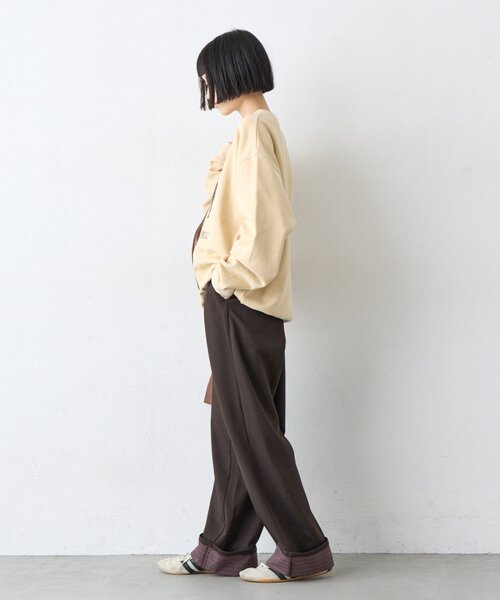 CIAOPANIC TYPY（チャオパニックティピー）の「【UNISEX】チェック柄ロールアップスラックス（その他パンツ・レディース・グレー/ブラウン・LARGE/MEDIUM）」の5枚目の写真