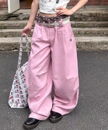 26aw ドット切替/レイヤードウエストバルーンワイドパンツ
