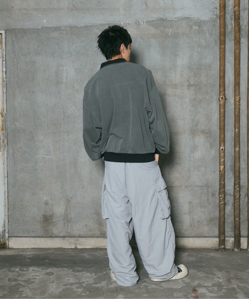 ILL'S(イルズ)の「裏毛 グランジ加工 ポロスウェット メンズ レディース ユニセックス(スウェット・メンズ・グレー/チャコールグレー・M/L)」の15枚目の写真