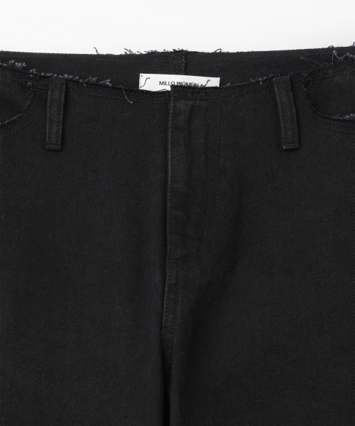 MILLO WOMEN（ミロウーマン）の「ローカットリラックスドジーンズ [ウォッシュドブラック]（デニムパンツ・レディース・その他・SMALL/MEDIUM）」の4枚目の写真