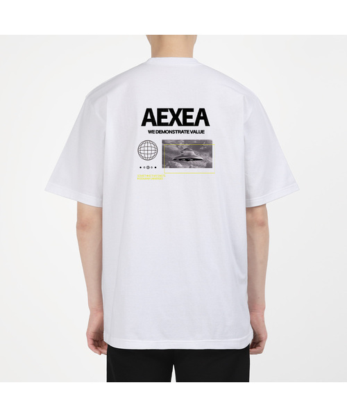 AEXEA(アクシー)の「ブラックアウト半袖Tシャツ E04BRD_ABX10217(Tシャツ/カットソー・メンズ・ブラック/ホワイト/ブルー/グレー系その他・L/M/S/XL)」の2枚目の写真