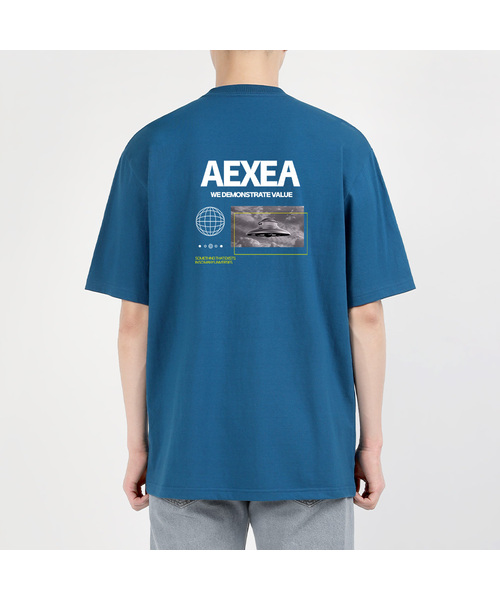 AEXEA(アクシー)の「ブラックアウト半袖Tシャツ E04BRD_ABX10217(Tシャツ/カットソー・メンズ・ブラック/ホワイト/ブルー/グレー系その他・L/M/S/XL)」の4枚目の写真