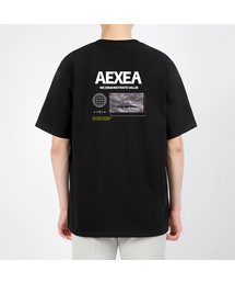 ブラックアウト半袖Tシャツ E04BRD_ABX10217