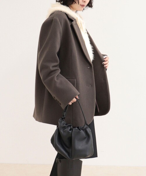 fredy emue(フレディエミュ)の「PONTETORTOウールジャケットコート(ダッフルコート・レディース・ラベンダー/ダークブラウン/ブラック・38)」の11枚目の写真