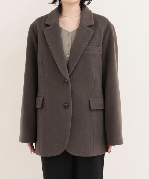 fredy emue(フレディエミュ)の「PONTETORTOウールジャケットコート(ダッフルコート・レディース・ラベンダー/ダークブラウン/ブラック・38)」の19枚目の写真