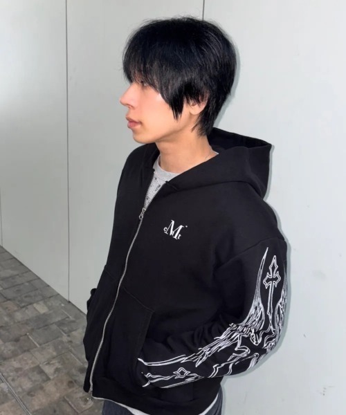 MUCENT(ムセント)の「◇MUCENT◇ブランド直輸入正規品/POZEN ミックスレタリング ジップアップフーディー POZEN MIX LETTERING HOOD ZIP-UP UNISEX(パーカー・レディース・ブラック・FREE)」の14枚目の写真