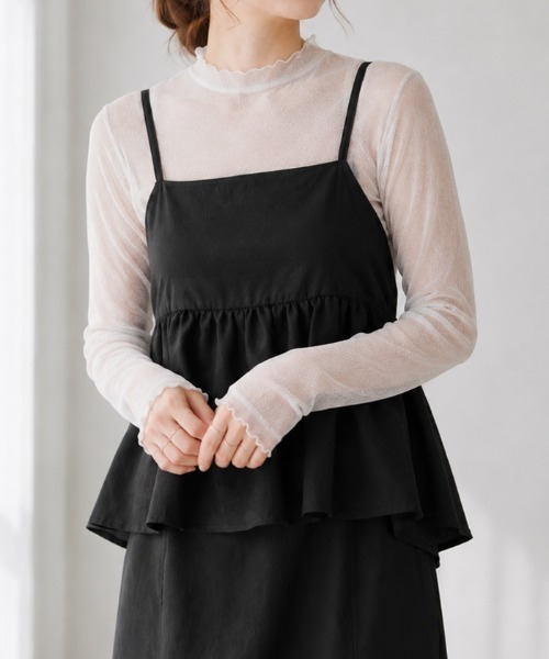 aquagarage(アクアガレージ)の「ラメチュールメローボトルネックトップス(Tシャツ/カットソー・レディース・オフホワイト/ブラック/ブラウン・M)」の17枚目の写真
