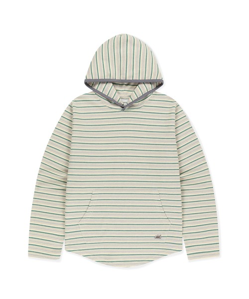 SUNLOVE(サンラブ)の「Dash Stripe Hooded LS Tee(Tシャツ/カットソー・レディース・ライトブルー/ベージュ/ネイビー・L/M/S)」の2枚目の写真