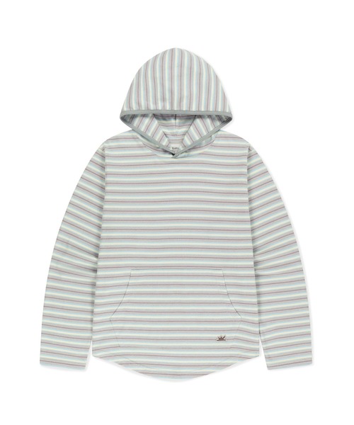SUNLOVE(サンラブ)の「Dash Stripe Hooded LS Tee(Tシャツ/カットソー・レディース・ライトブルー/ベージュ/ネイビー・L/M/S)」の9枚目の写真