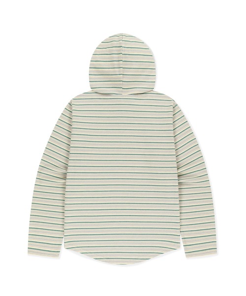SUNLOVE(サンラブ)の「Dash Stripe Hooded LS Tee(Tシャツ/カットソー・レディース・ライトブルー/ベージュ/ネイビー・L/M/S)」の4枚目の写真