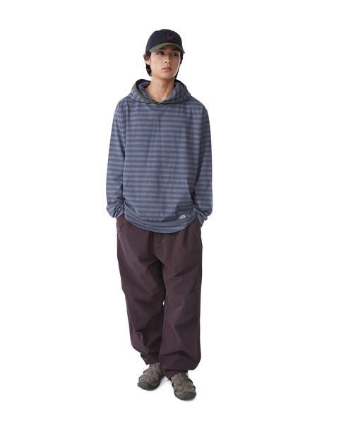 SUNLOVE(サンラブ)の「Dash Stripe Hooded LS Tee(Tシャツ/カットソー・レディース・ライトブルー/ベージュ/ネイビー・L/M/S)」の18枚目の写真