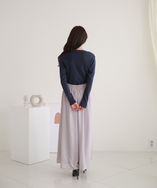 Sleeping Sheep(スリーピングシープ)の「シフォンワイドパンツ(その他パンツ・レディース・オフホワイト/ブラウン/ブラック/グレイッシュベージュ・M)」の14枚目の写真