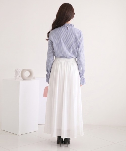 Sleeping Sheep(スリーピングシープ)の「シフォンワイドパンツ(その他パンツ・レディース・オフホワイト/ブラウン/ブラック/グレイッシュベージュ・M)」の21枚目の写真