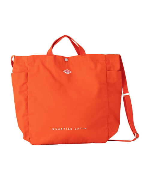 DANTON（ダントン）の「QUARTIER LATIN - Canvas 2-Way Tote Bag（ショルダーバッグ・レディース・オレンジ/チャコール/アイボリー/ブラウン系その他/ブラック・-）」の5枚目の写真