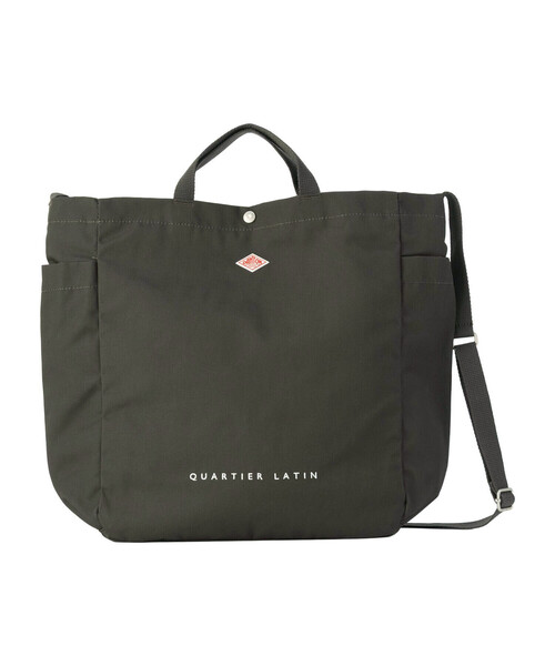 DANTON（ダントン）の「QUARTIER LATIN - Canvas 2-Way Tote Bag（ショルダーバッグ・レディース・オレンジ/チャコール/アイボリー/ブラウン系その他/ブラック・-）」の4枚目の写真