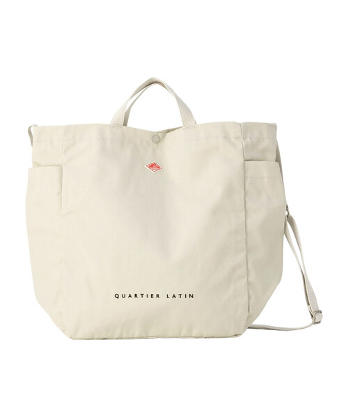 DANTON（ダントン）の「QUARTIER LATIN - Canvas 2-Way Tote Bag（ショルダーバッグ・レディース・オレンジ/チャコール/アイボリー/ブラウン系その他/ブラック・-）」の2枚目の写真