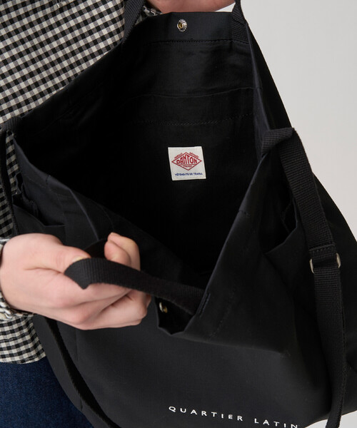 DANTON（ダントン）の「QUARTIER LATIN - Canvas 2-Way Tote Bag（ショルダーバッグ・レディース・オレンジ/チャコール/アイボリー/ブラウン系その他/ブラック・-）」の9枚目の写真