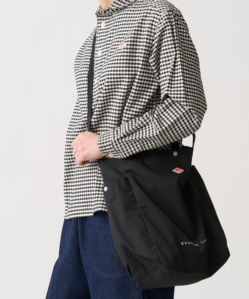 DANTON（ダントン）の「QUARTIER LATIN - Canvas 2-Way Tote Bag（ショルダーバッグ・レディース・オレンジ/チャコール/アイボリー/ブラウン系その他/ブラック・-）」の3枚目の写真