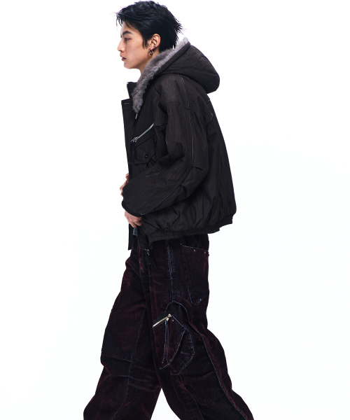 RSSC(アールエスエスシー)の「FUR LINE HOODIED PARKA - BLACK(ブルゾン・レディース・その他・1/2)」の2枚目の写真