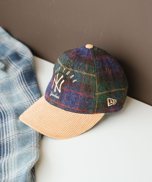 NEW ERA(ニューエラ)の「【NEW ERA(ニューエラ)】別注チェックコーデュロイ9THIRTY(キャップ・メンズ・ネイビー/ブラック/グリーン/ブラウン・FREE)」の3枚目の写真