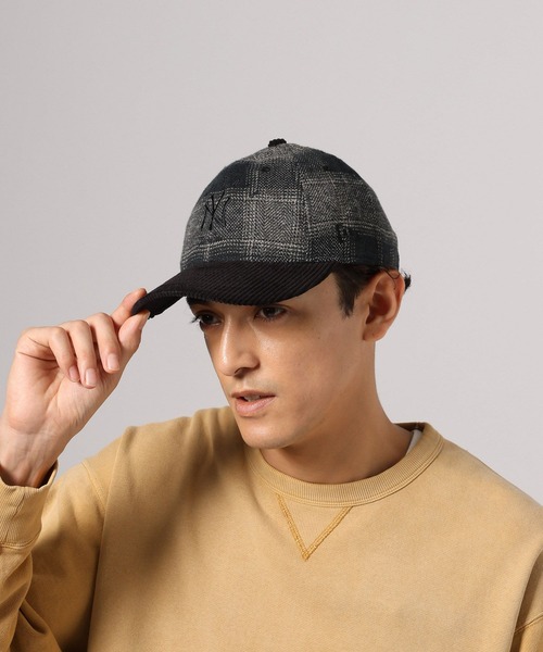 NEW ERA(ニューエラ)の「【NEW ERA(ニューエラ)】別注チェックコーデュロイ9THIRTY(キャップ・メンズ・ネイビー/ブラック/グリーン/ブラウン・FREE)」の9枚目の写真