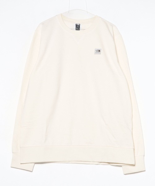 THE NORTH FACE(ザノースフェイス)の「THE NORTH FACE/ザノースフェイス メンズ ヘリテージ パッチ クルーネック スウェット 前Vガゼット ブランドロゴ トレーナー(スウェット・レディース・ホワイト・XL)」の1枚目の写真
