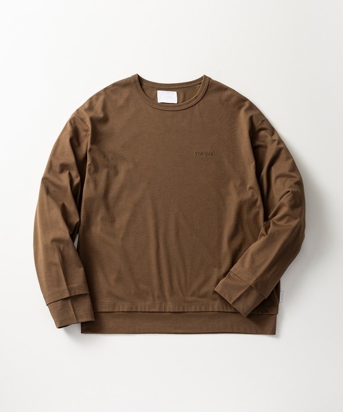 +phenix(プラスフェニックス)の「+phenix(プラスフェニックス)LAYERED LONG SLEEVE TEE / レイヤード ロングスリーブTシャツ(Tシャツ/カットソー・メンズ・ブラウン/ホワイト/ブラック/ブルー・M/L)」の12枚目の写真