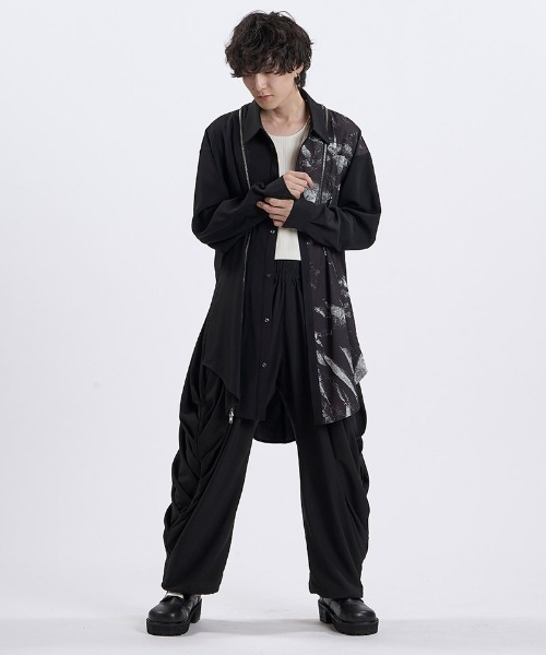 NO ID.(ノーアイディ)の「ms6668- バリアブルロングSH シャツ(459006-590S)(シャツ/ブラウス・メンズ・ホワイト/ブラック・ONE SIZE)」の17枚目の写真