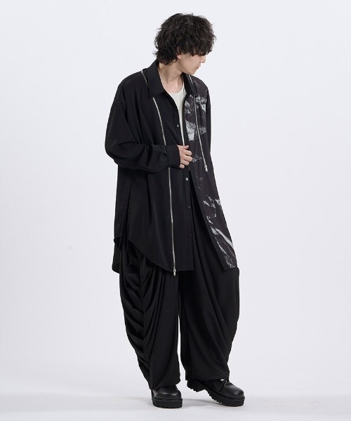 NO ID.(ノーアイディ)の「ms6668- バリアブルロングSH シャツ(459006-590S)(シャツ/ブラウス・メンズ・ホワイト/ブラック・ONE SIZE)」の18枚目の写真