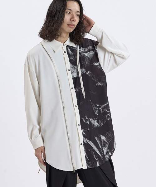 NO ID.(ノーアイディ)の「ms6668- バリアブルロングSH シャツ(459006-590S)(シャツ/ブラウス・メンズ・ホワイト/ブラック・ONE SIZE)」の19枚目の写真