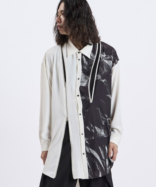 NO ID.(ノーアイディ)の「ms6668- バリアブルロングSH シャツ(459006-590S)(シャツ/ブラウス・メンズ・ホワイト/ブラック・ONE SIZE)」の20枚目の写真