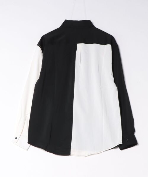 ANPAS(アンパス)の「Rose Embroidery Tie-Detail Long-Sleeve Shirt /薔薇刺繍ネクタイ付き 長袖とろみシャツ きれいめ メンズ トップス(シャツ/ブラウス・メンズ・ブルー/ワイン/ホワイト/ホワイト×ブラック・L/M)」の5枚目の写真
