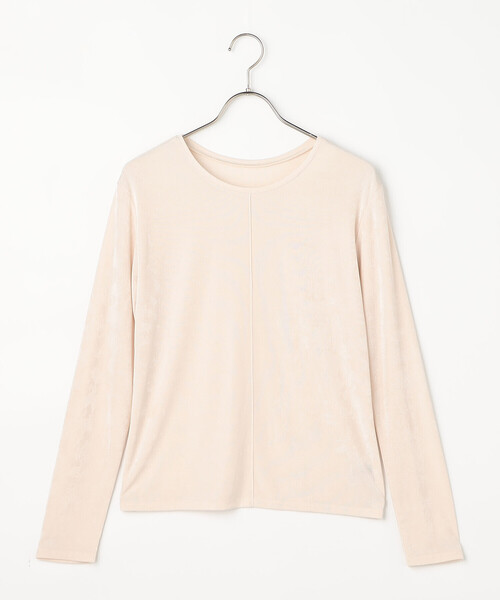 COMME CA ISM(コムサイズム)の「ポリエステルシャーリング 2WAYクルーネックカットソー(Tシャツ/カットソー・レディース・ブラック/グレー/アイボリー・L/M)」の2枚目の写真