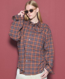 《UNISEX》【Italian Dead Stock Fabric】チンフラップ付きプライムオーバーレギュラーカラーシャツ/With Chin Flap Prime-Over Regular Collar Shirt【MAISON SPECIAL/メゾンスペシャル】