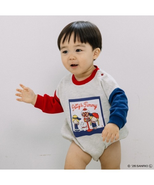 sanrio(산리오)의 「【10/30(금) 발매】SANRIO CHARACTERS × RAT-A-TATR 긴팔 바디 슈트 키티프렌드(롬퍼스)」｜내츄럴