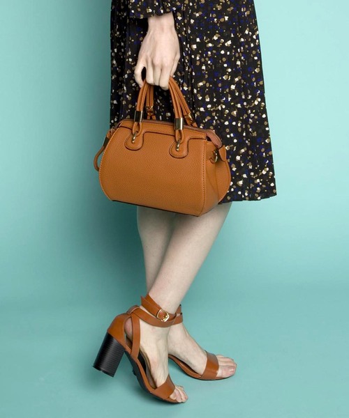 PLAIN CLOTHING（プレーンクロージング）の「ゴールドパーツ ミニハンドバッグ/ショルダーバッグ【PLAIN CLOTHING】（ハンドバッグ・レディース・グレー/ベージュ/レッド/ブラウン/ダークブラウン/ブラック・FREE）」の5枚目の写真