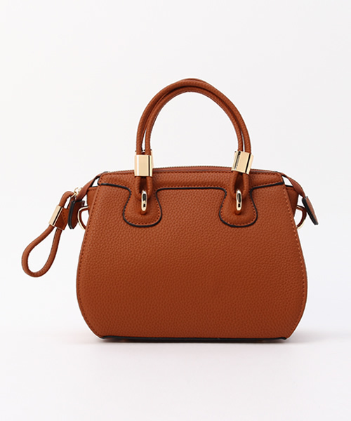 PLAIN CLOTHING（プレーンクロージング）の「ゴールドパーツ ミニハンドバッグ/ショルダーバッグ【PLAIN CLOTHING】（ハンドバッグ・レディース・グレー/ベージュ/レッド/ブラウン/ダークブラウン/ブラック・FREE）」の7枚目の写真