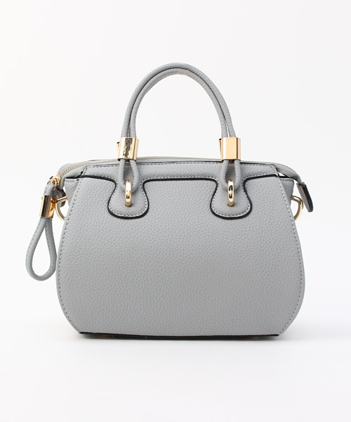 PLAIN CLOTHING（プレーンクロージング）の「ゴールドパーツ ミニハンドバッグ/ショルダーバッグ【PLAIN CLOTHING】（ハンドバッグ・レディース・グレー/ベージュ/レッド/ブラウン/ダークブラウン/ブラック・FREE）」の9枚目の写真